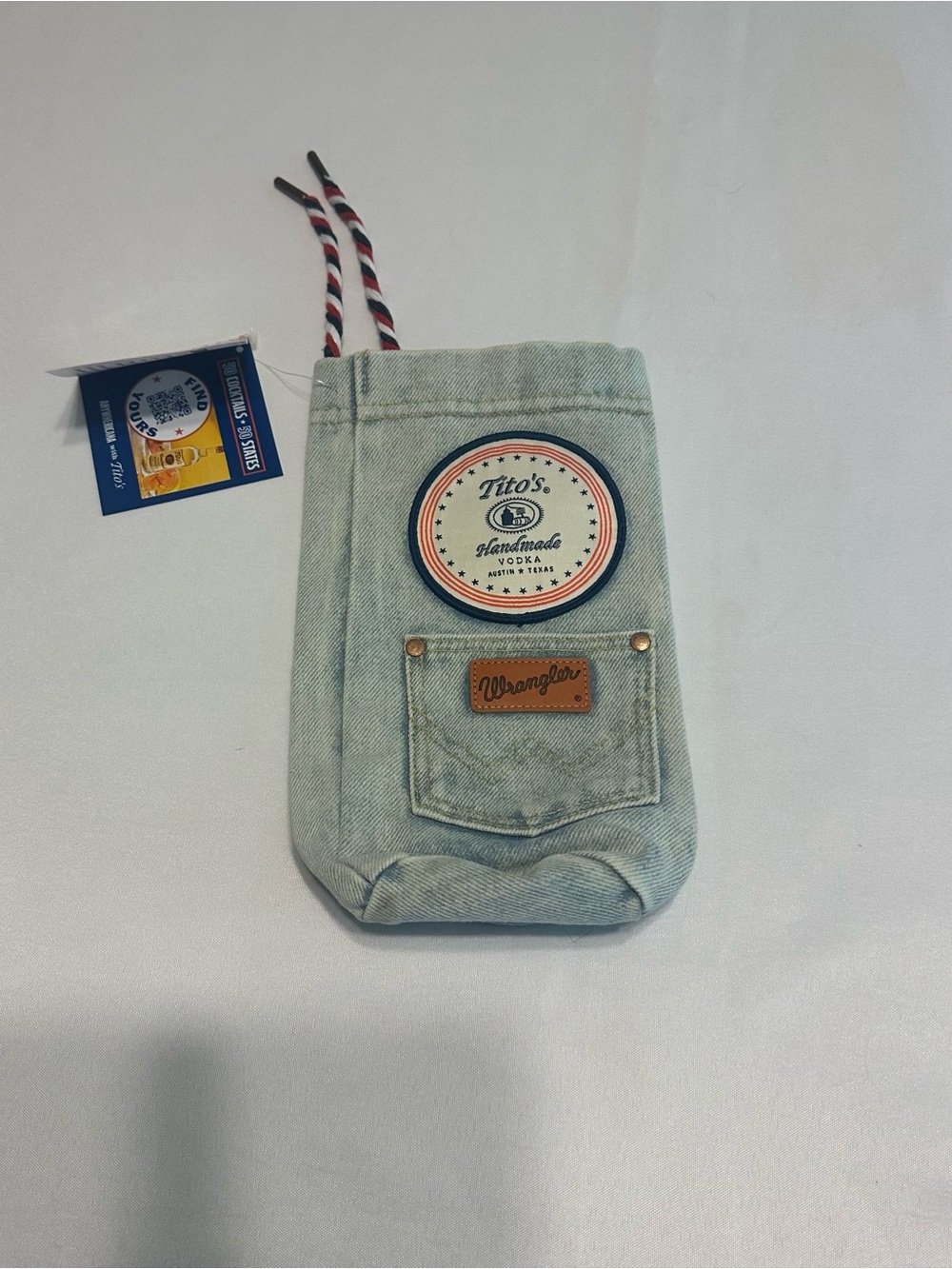 TITOS Wrangler Light Blue Denim Drawstring Pouch
